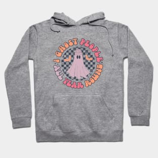 Groovy I Ghost People All Year Round Funny Halloween Ghost Hoodie